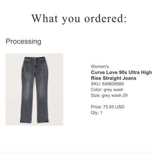 Abercrombie Curve Love 90s Straight Jeans